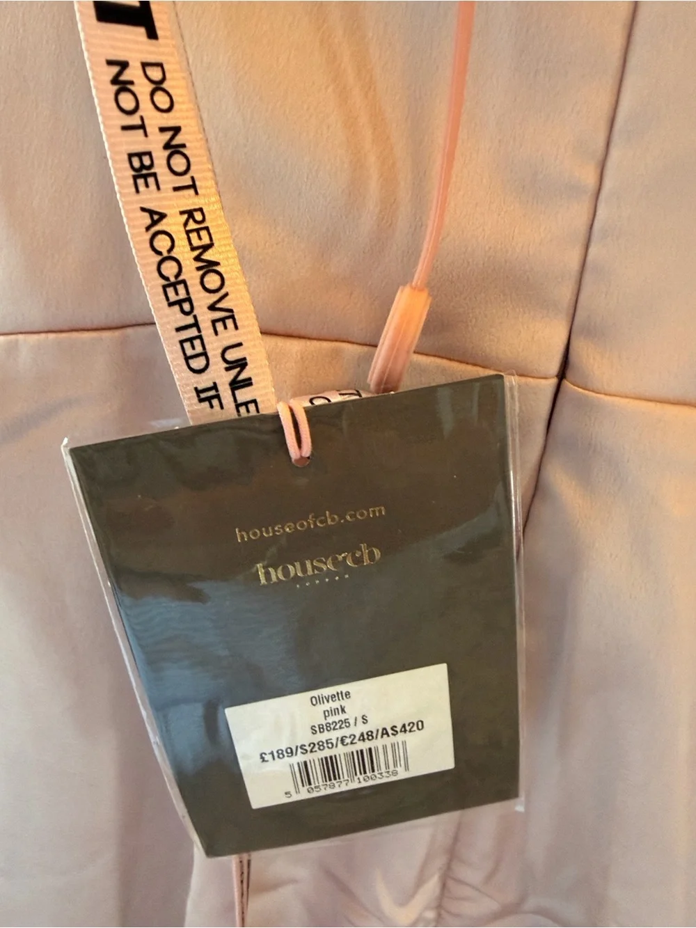 House of CB Pink Satin Slip Dress - Picture 4 of 4